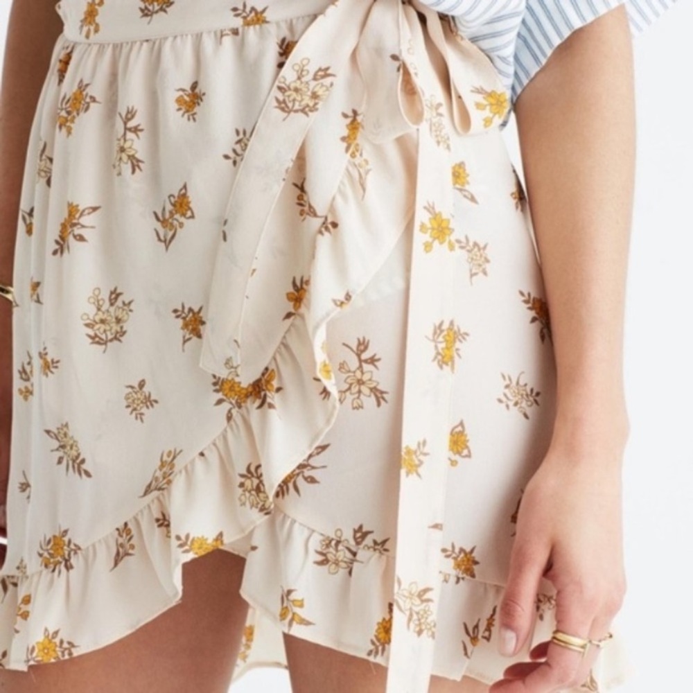 Madewell silk wrap skirt